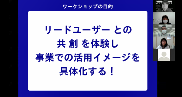 Screenshot from an online workshop Phot