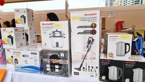 Sharp-donated home appliances Phot