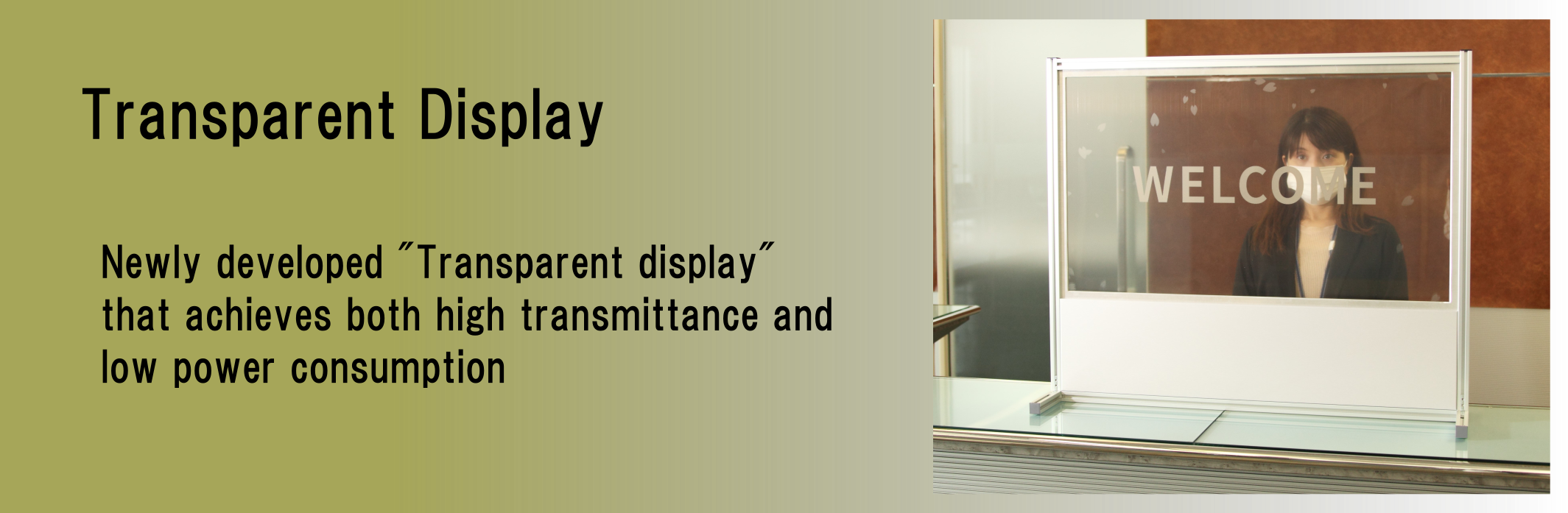 Link to transparent display introduction page